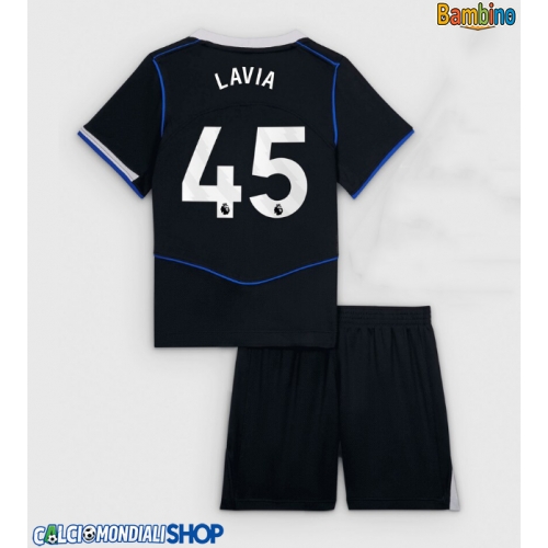 Maglie da calcio Chelsea Romeo Lavia #45 Terza Maglia Bambino 2025-26 Manica Corta + Pantaloni corti)